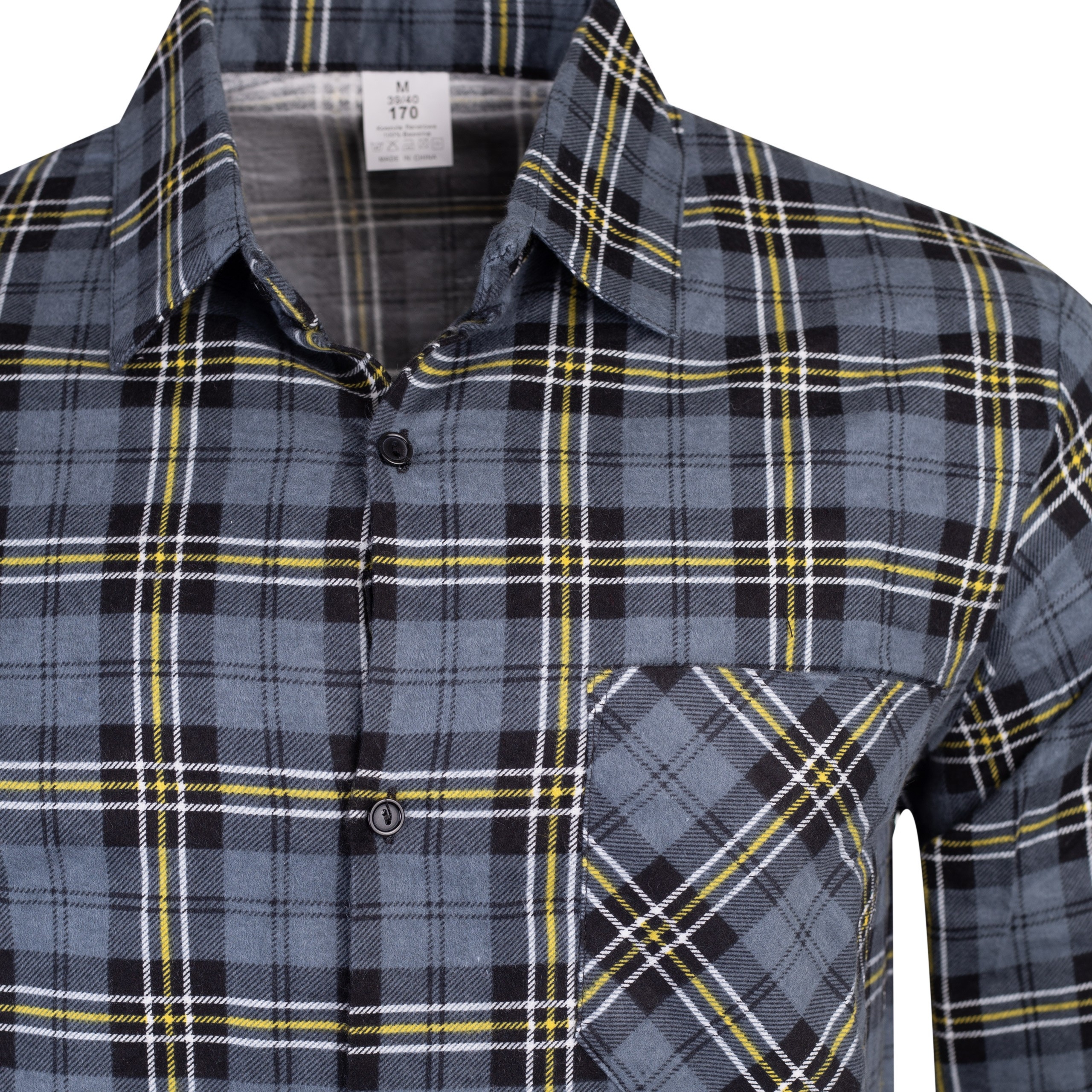 KOSZULA FLANELOWA CASUAL W KRATE MĘSKA 100% BAWEŁNA r. M Rozmiar M