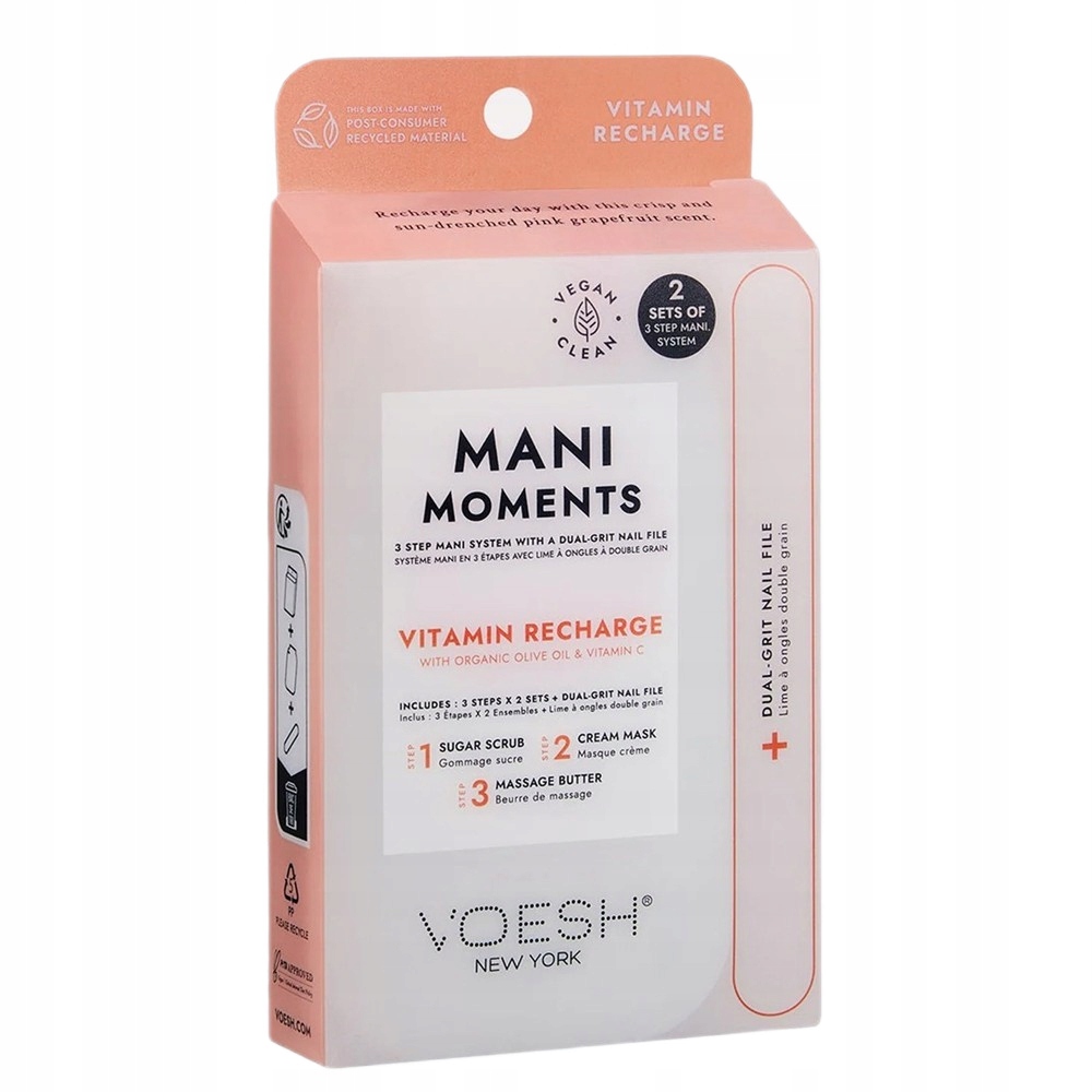 Voesh, Mani Moments, dvojitá sada na manikúru, Vitamin Recharge, 7 ks