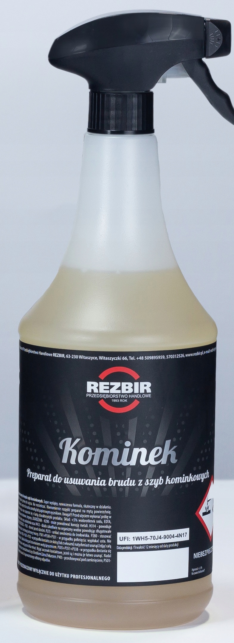 

Płyn do mycia Szyb Kominkowych Kominków 1L.