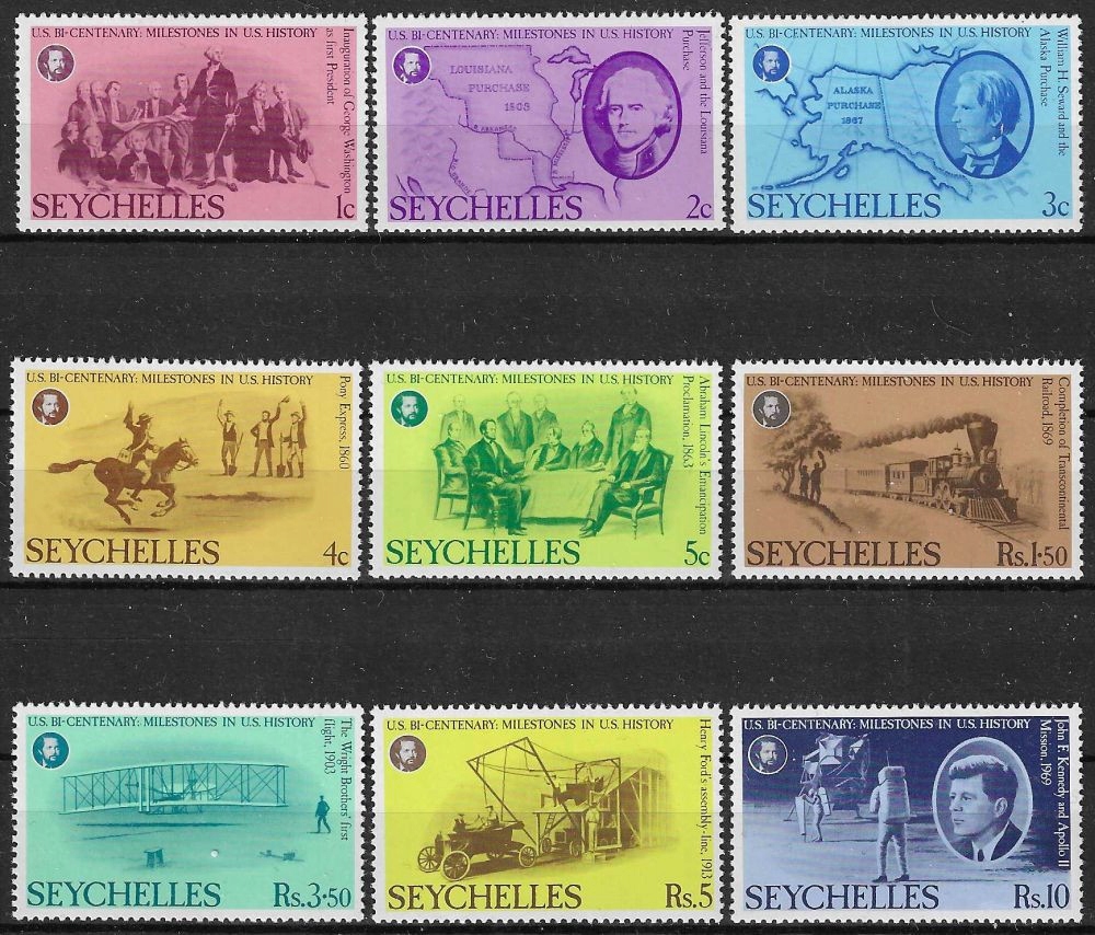 Seszele 1976 Mi 375-383 Czyste **