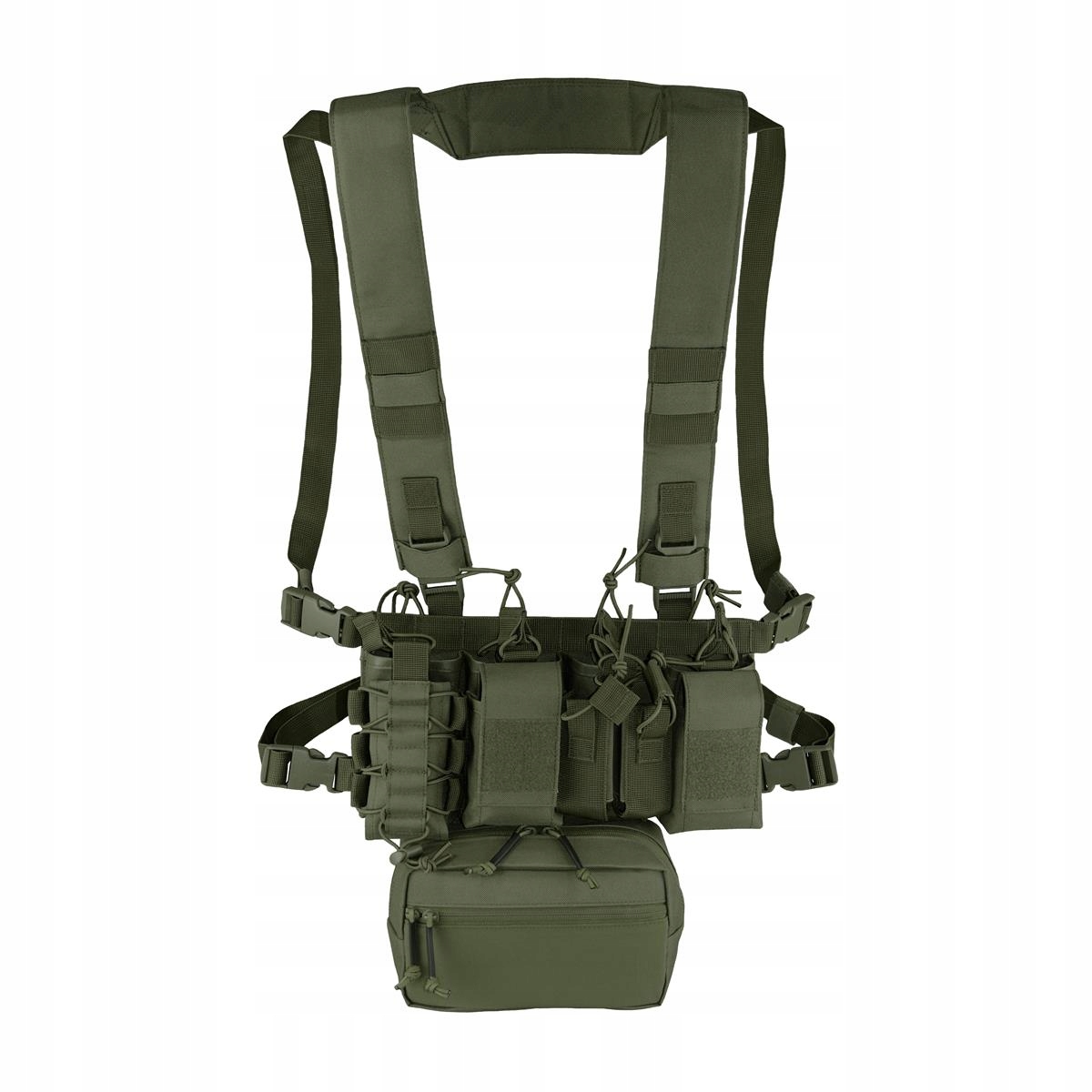 Taktická vesta Chest Rig Storm Cordura Zelená Camo – Modulární Molle