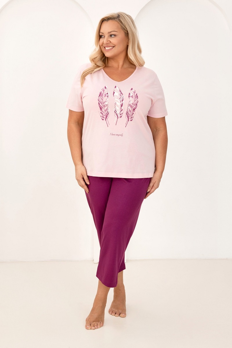Dámské Pyžamo 742/4XL Růžová