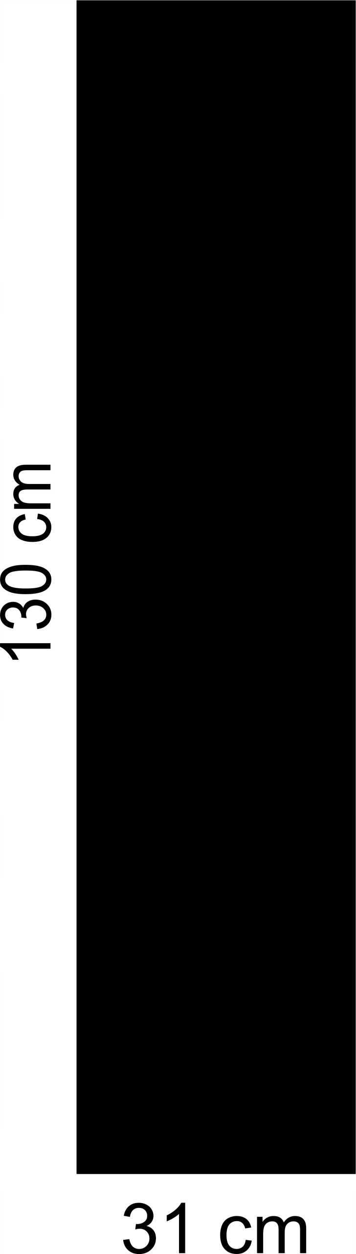 Dlhá úzka kovová tabuľa na magnety obdĺžniková 130 x 31 cm