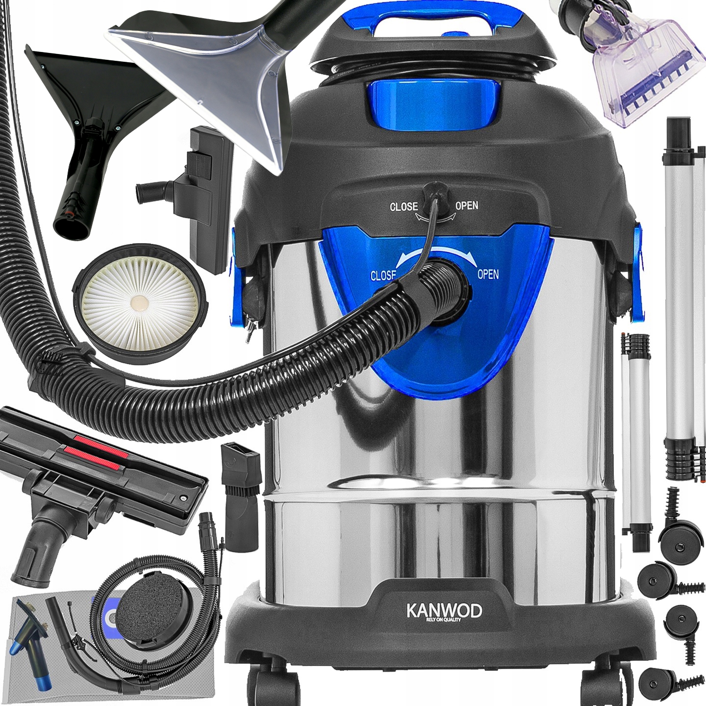 Odkurzacz Piorący Do Dywanów Ssawka Do Tapicerki Mocny Kanwod 2000W