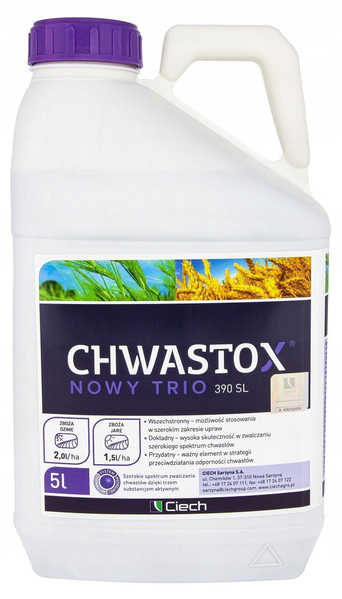 

Środek na chwasty Chwastox Nowy Trio 390 Sl 5L