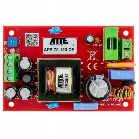 Síťový Napájecí Zdroj Smps 12V 6A 72W Atte APS-70-120-OF Cctv