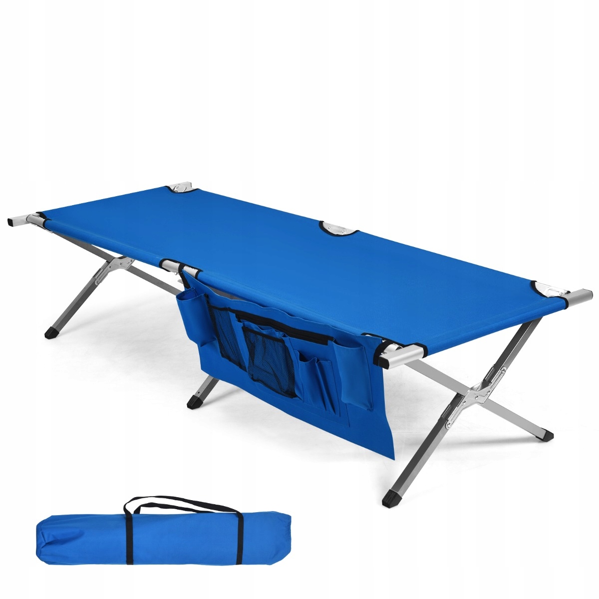 Skládací kempingová postel do 204 kg 190 x 73 x 42 cm lehátko židle