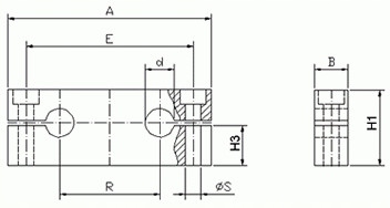 TA25 WSPORNIK KOŃCOWY WAŁKA LINIOWEGO CNC FI 25MM Marka inny
