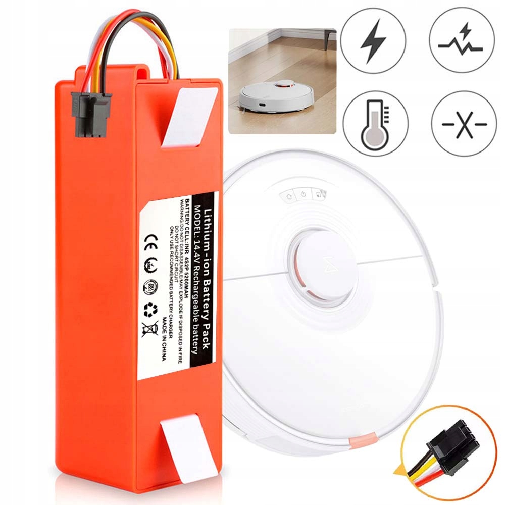 Li-ion Akumulátorová Baterie Pro Výměnu Pro Xiaomi Robot S50 S51 S55 5200MAH