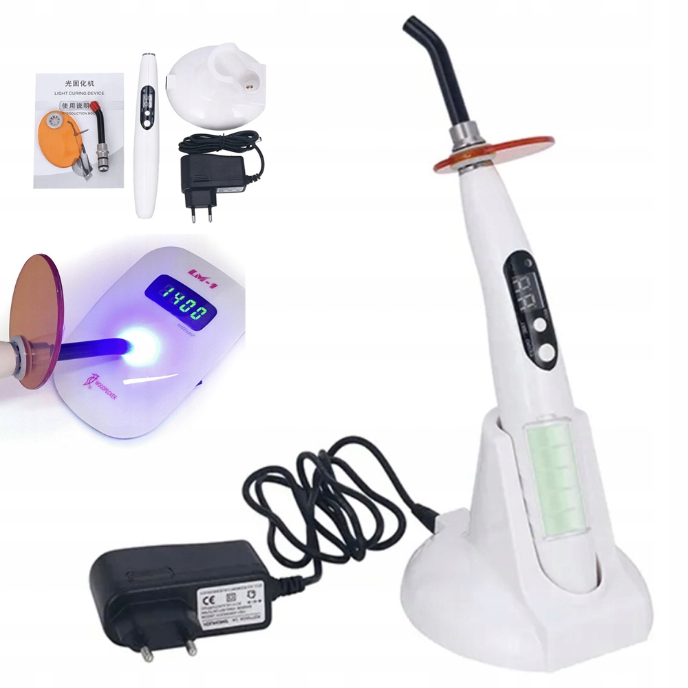 BEZPRZEWODOWA LAMPA STOMATOLOGICZNA LED DO UTWARDZANIA ŚWIATŁEM 2200MAH