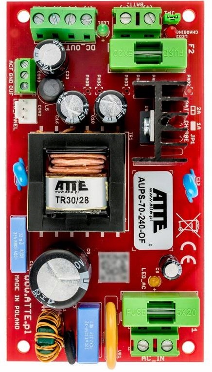 Impulsní Vyrovnávací Napájecí Zdroj AUPS-70-240-OF 24V