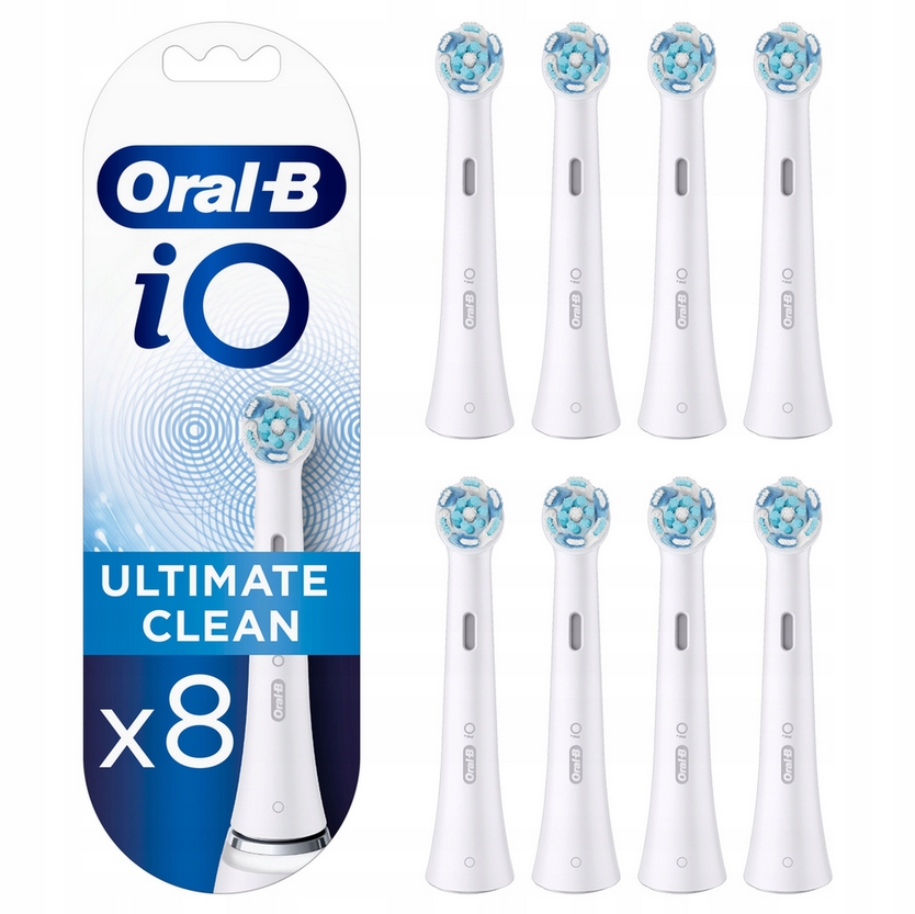 8x Końcówki do szczoteczki elektrycznej Oral-B iO Ultimate Clean White