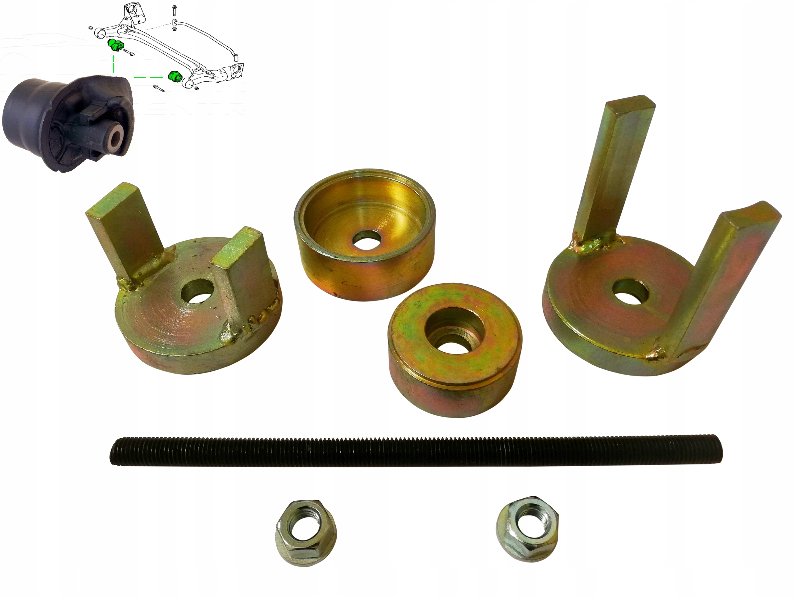 Stahovák pro montáž a demontáž zadního výkyvného pouzdra Toyota Corolla Will Voltz