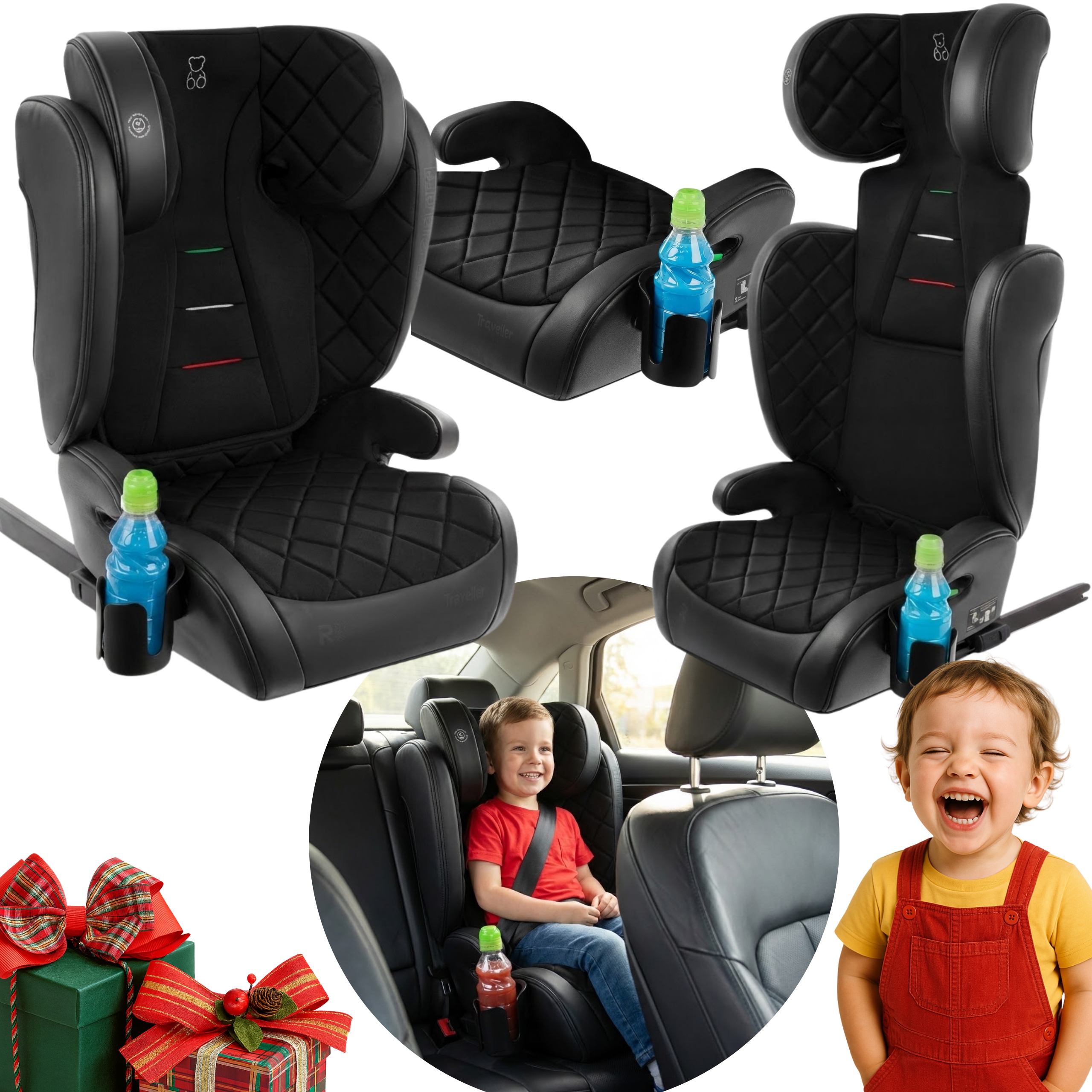 Fotelik Samochodowy Isofix 15-36 kg 100-150 cm Dla Dzieci Podstawka