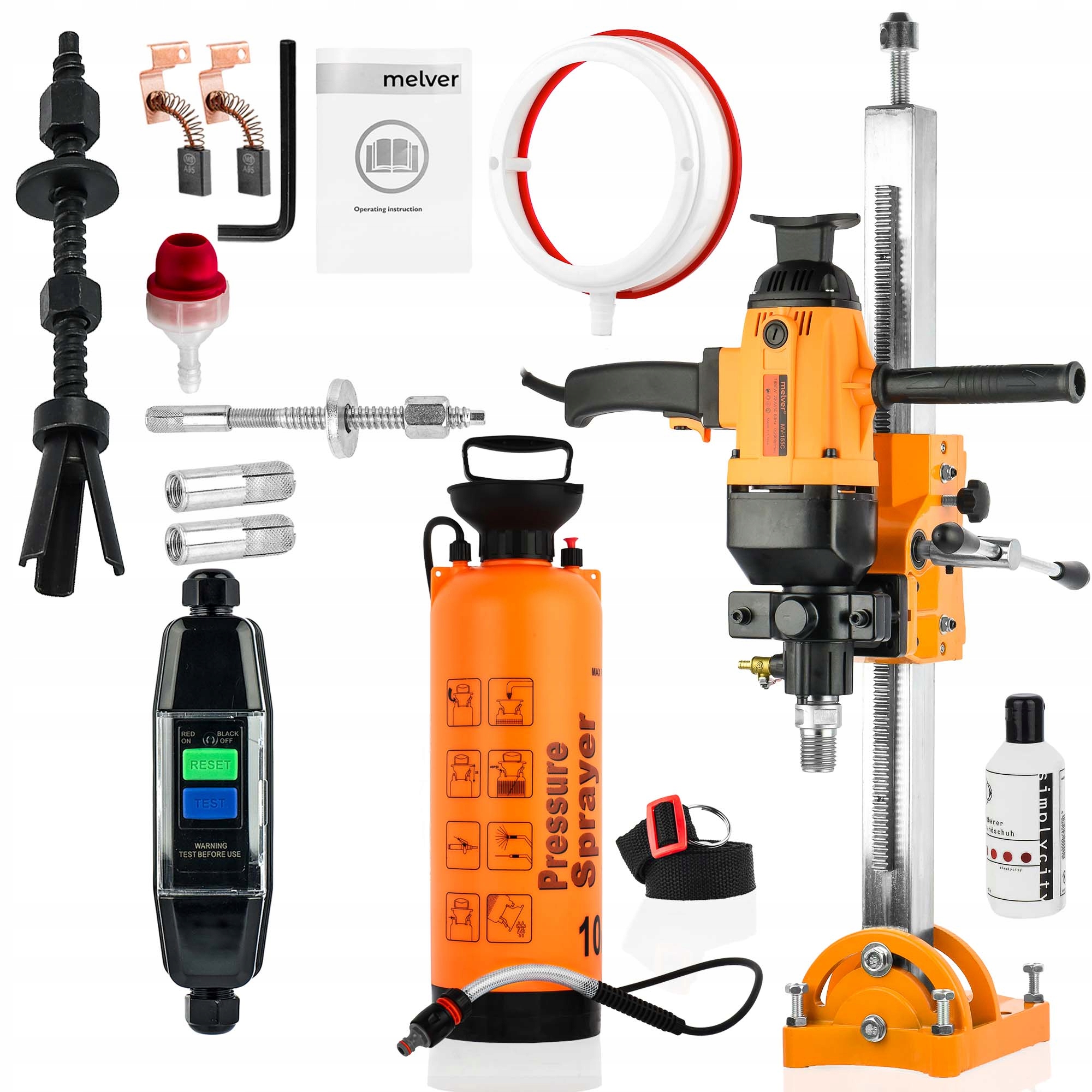 Wiertnica diamentowa Hydronetka Ring Ssący Kotwa Marka melver