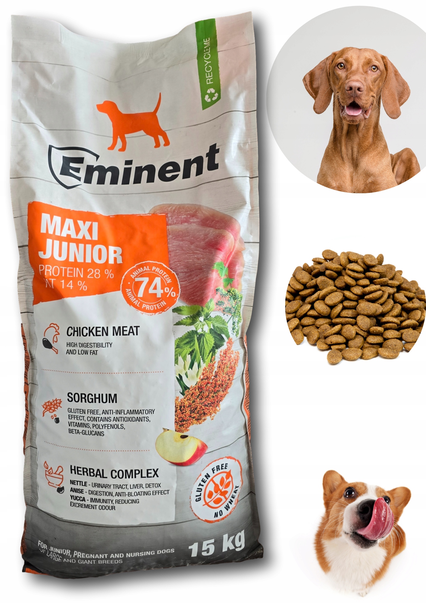 Levně Eminent Premium Junior Maxi 28/14 Suché Krmivo s kuřecím masem 15 kg XXL