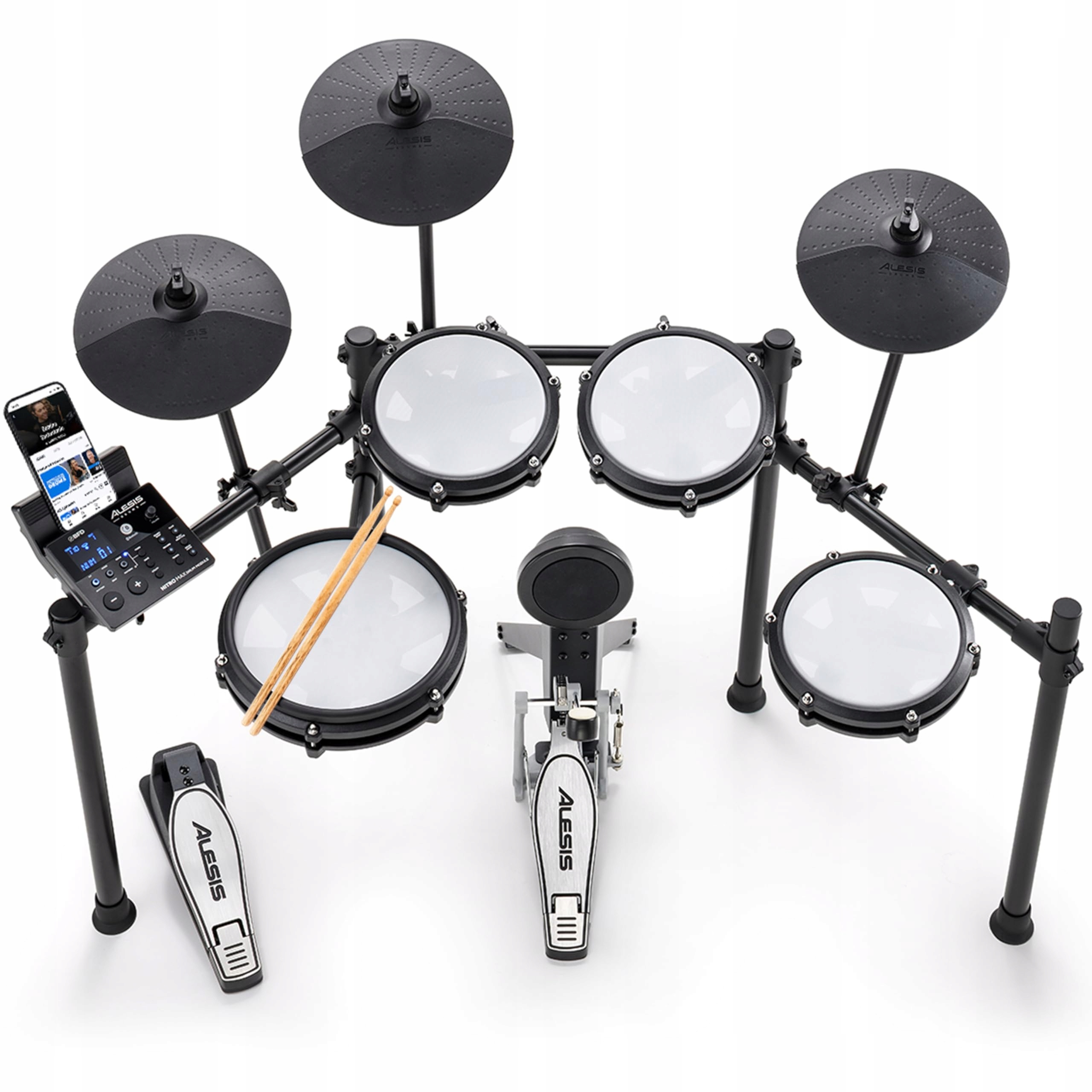 Alesis Nitro Max Kit Elektronické bicí Sítě 440+ Bluetooth zvuků