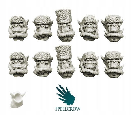 Orkowe głowy Winter Devils 10szt Orcs Heads ork