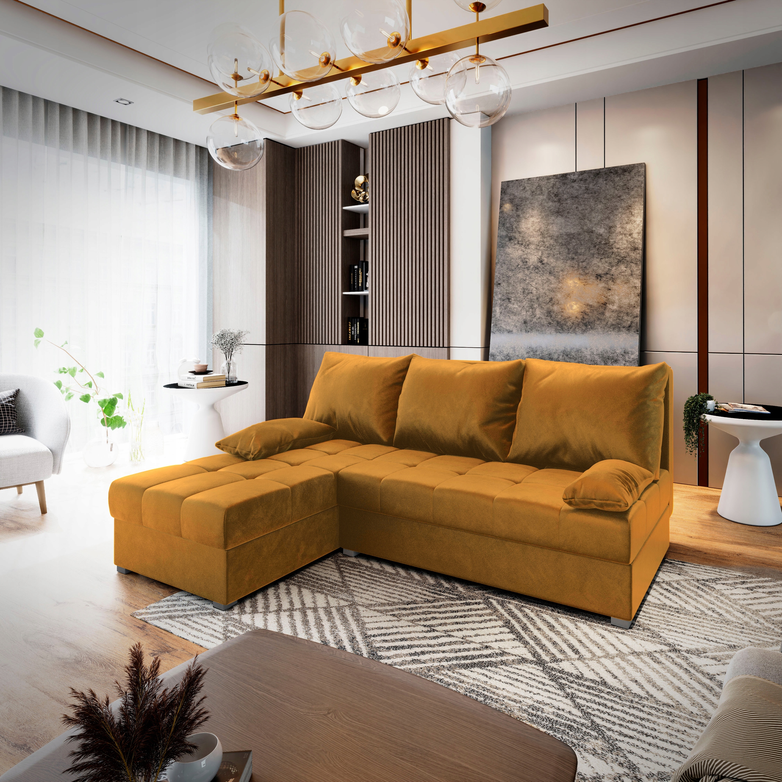 Narożnik RITA ROZKŁADANY funkcja spania rogówka Stan opakowania oryginalne