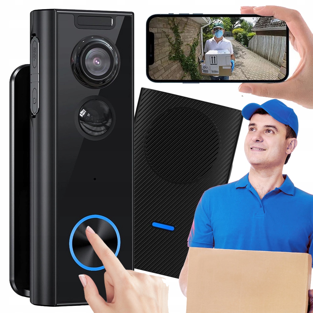 Videotelefon Video Domofon Bezdrátový Video Interkom Do Brány Noční Vidění 5200MAH