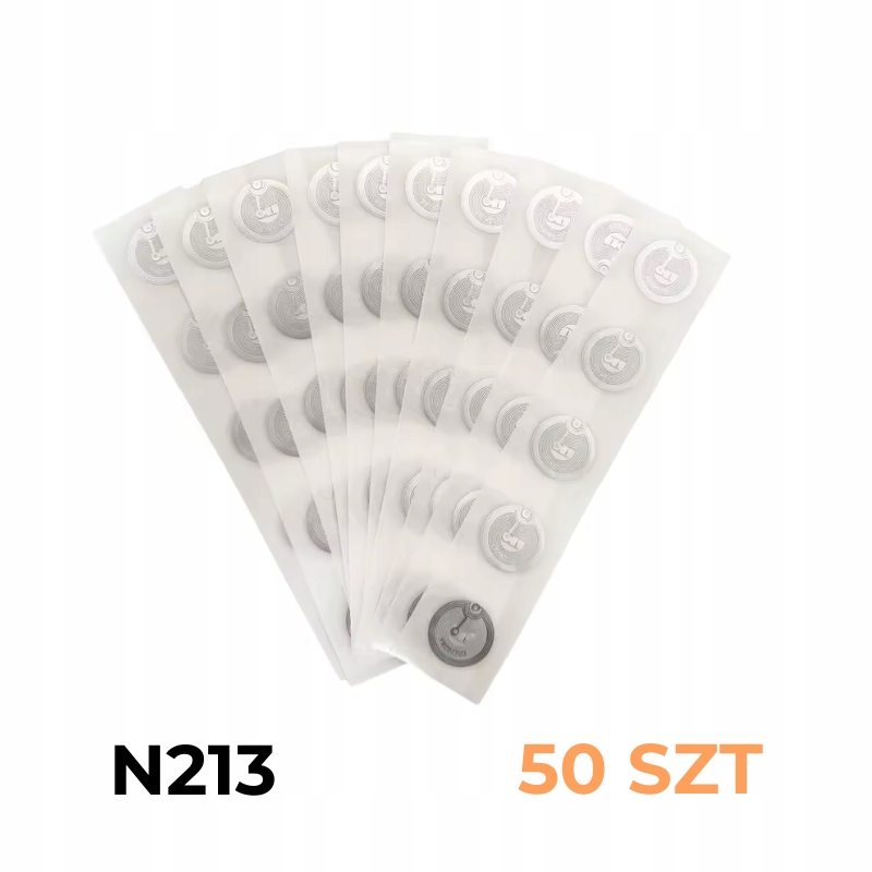 Tag NFC NTAG213 Naklejka ETYKIETA programowalny - Transparentne 50 SZT