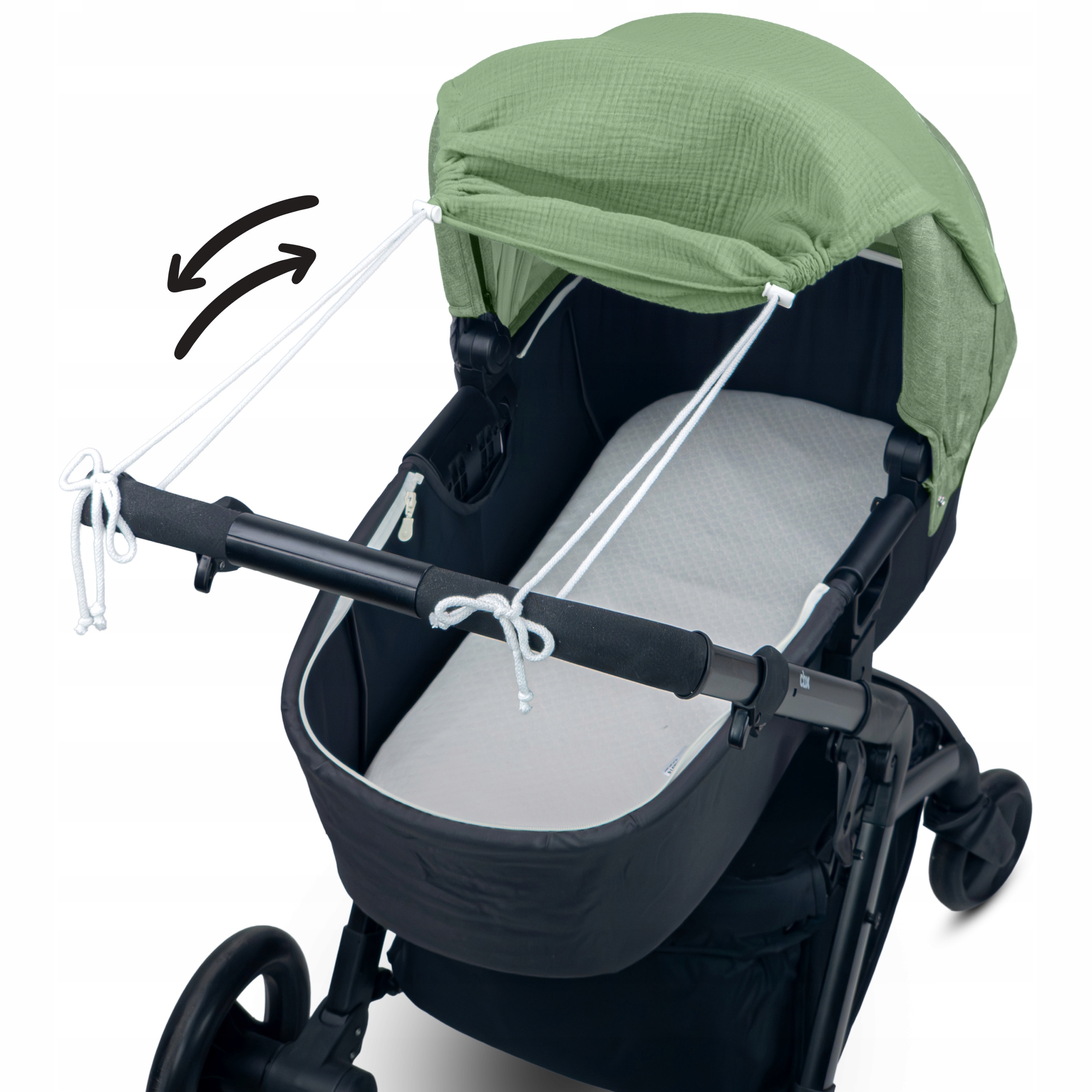 Daszek do wózka PRZECIWSŁONECZNY osłonka osłona do GONDOLI i SPACERÓWKI Kolor zielony