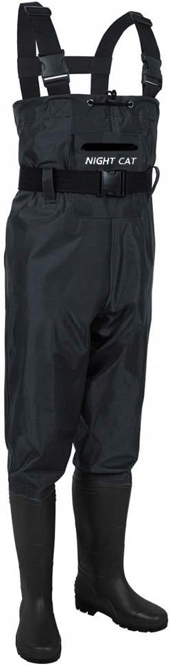 Wodery wędkarskie wodoodporne spodnio buty nylon Pvc czarne rozmiar Buta 40