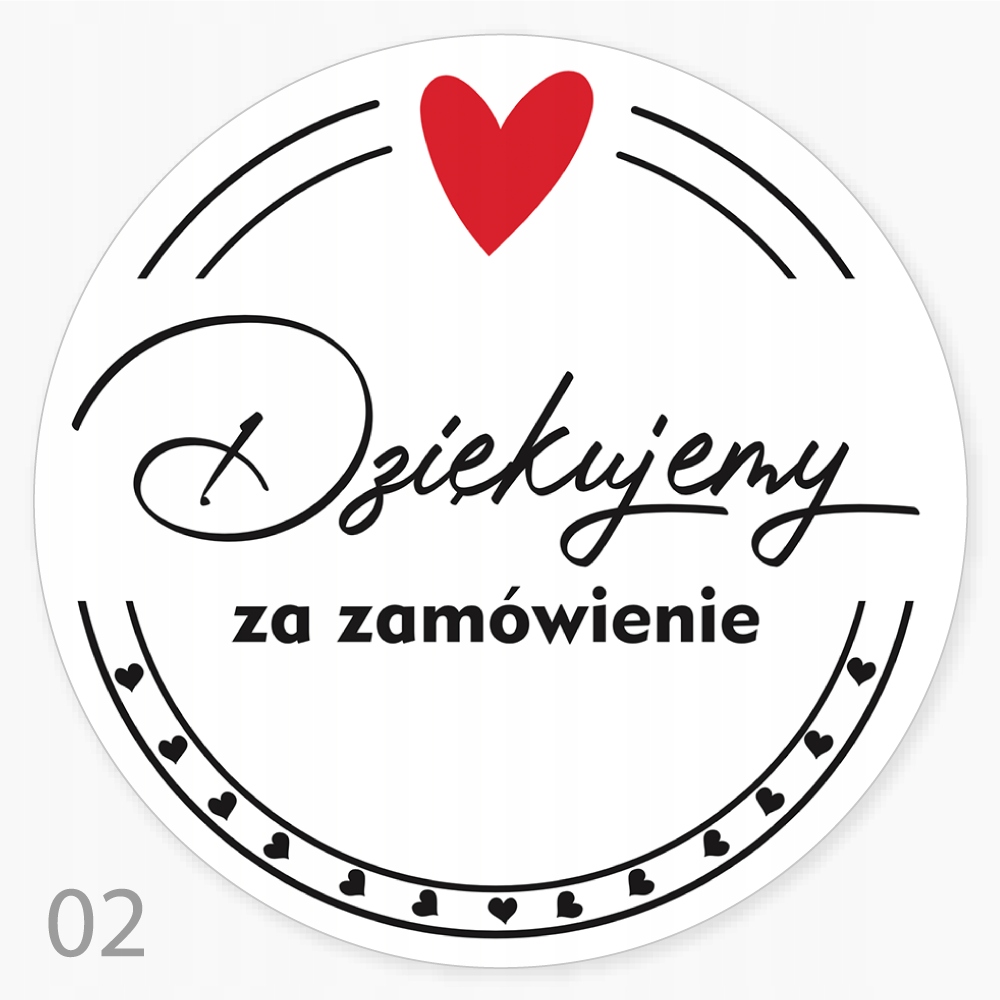 

Etykieta,naklejka Dziękujemy Za Zamówienie Fi 55mm