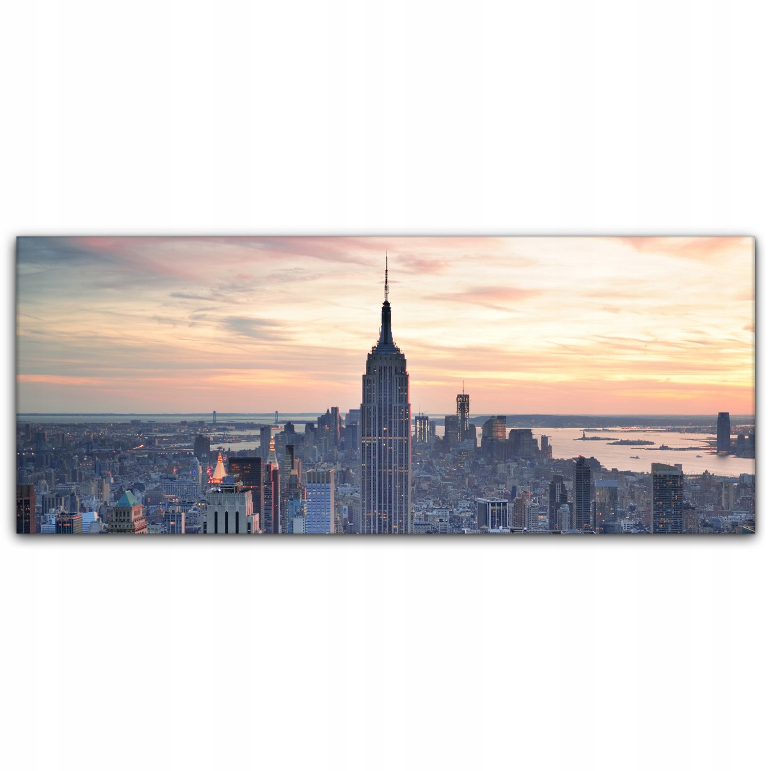 

Nowoczesny Canvas 125x50 Nowy York Zachód Słońca