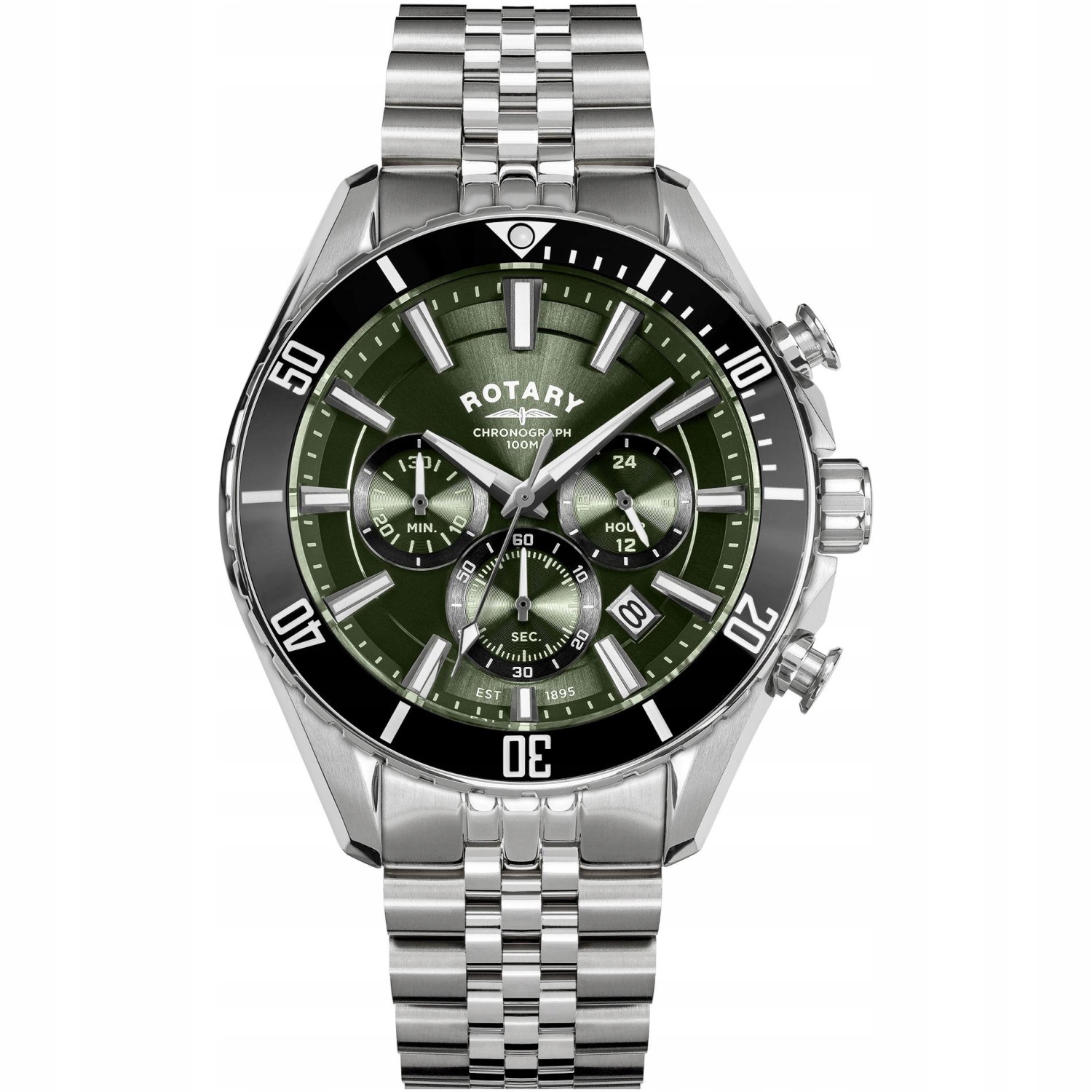 Pánské Hodinky Rotary RGB10013/24 stříbrný náramek