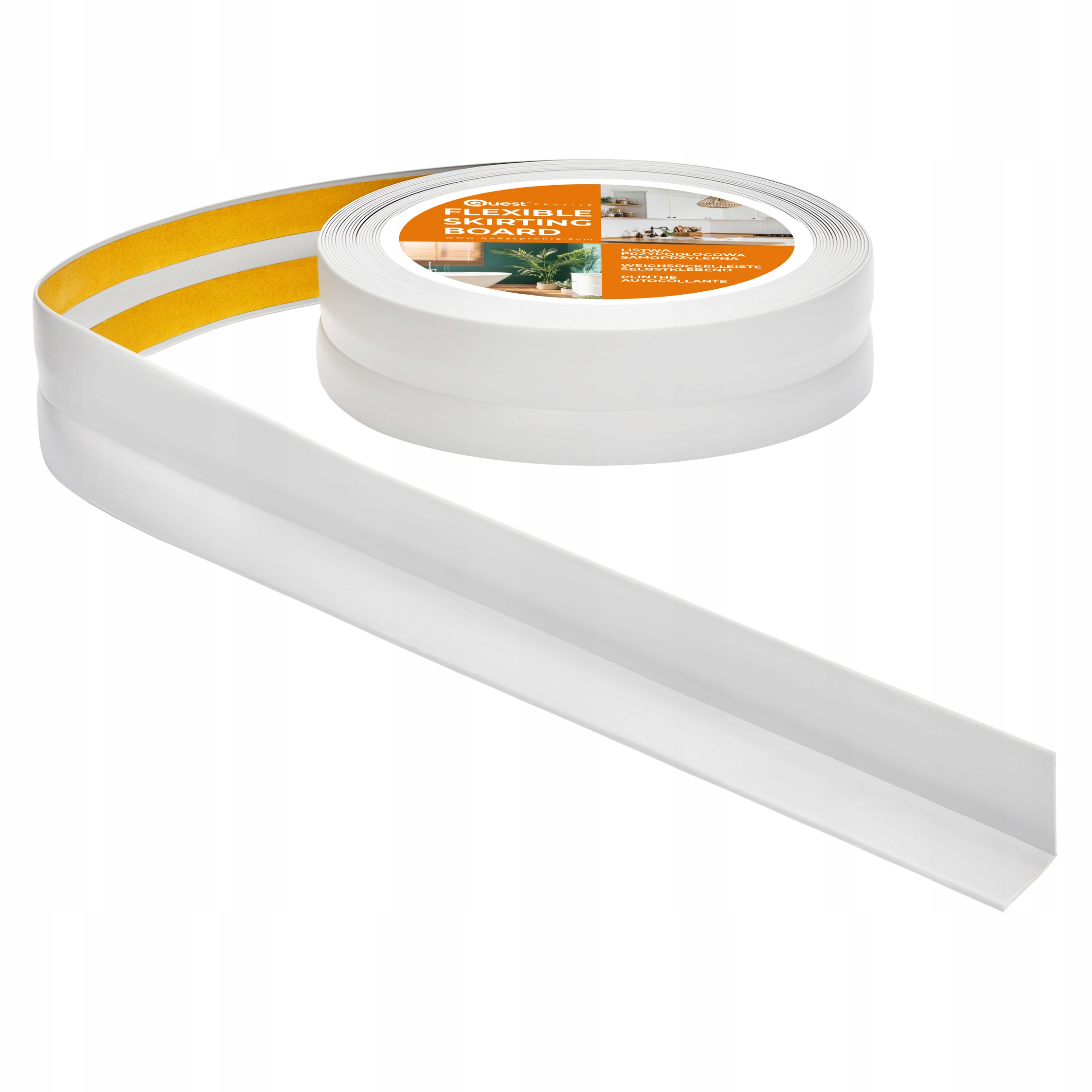 Lišta ukončovací samolepicí šedá Pvc 18/18 25m