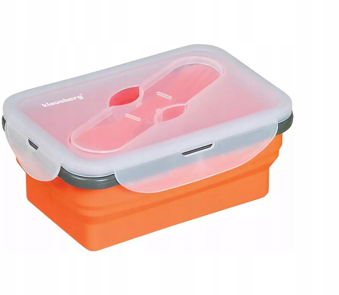 

Śniadaniówka, Lunch Box, silikon pojemnik sztućce.