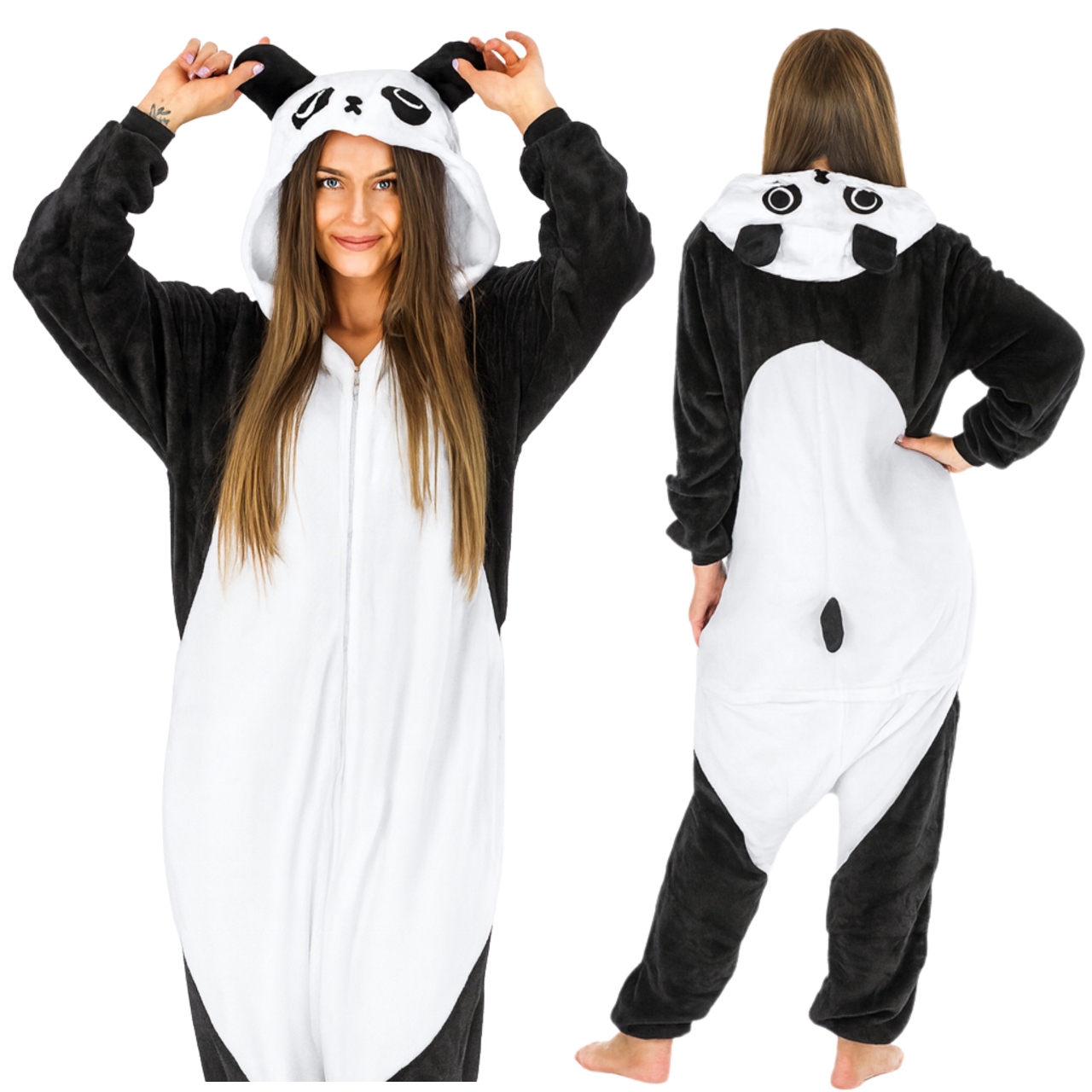 KOSTIUM ONESIE KIGURUMI CIEPŁA PIŻAMA PANDA MĘSKA DAMSKA PRZEBRANIE STRÓJ L
