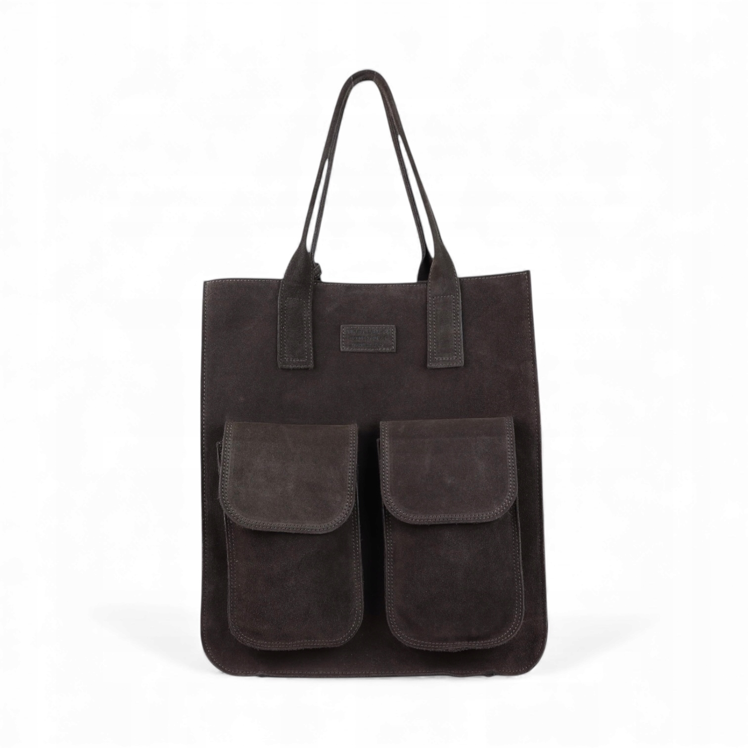 Dámská shopper kabelka, semišová Lira-M Espresso