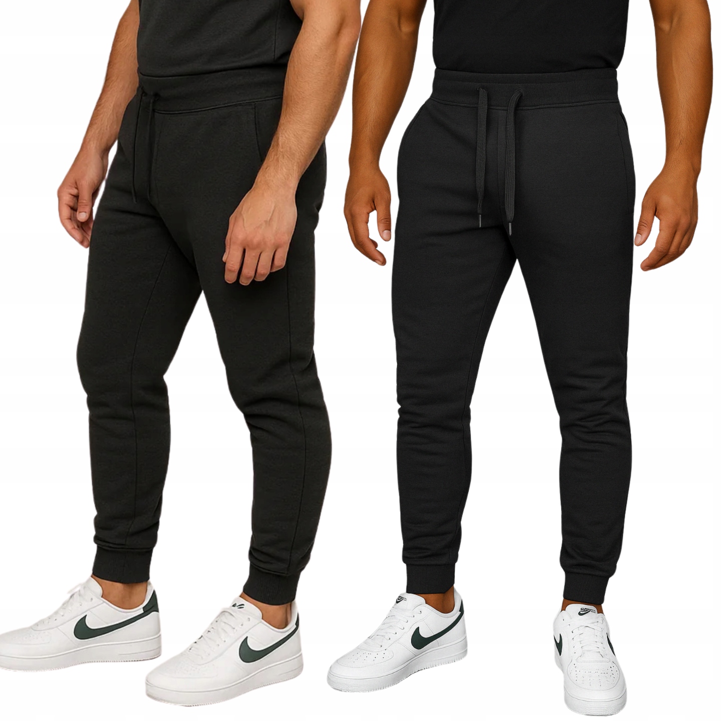 MĘSKIE SPODNIE DRESOWE CZARNE - WYGODA I STYL Rozmiar XL