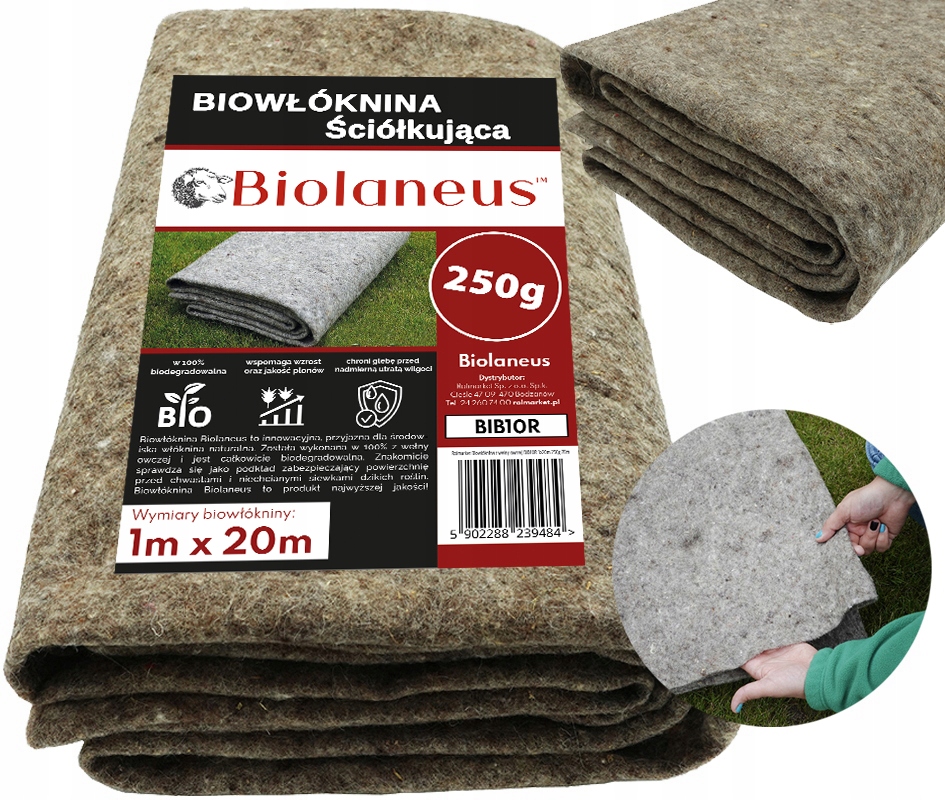 

Biowłóknina ściółkująca ekologiczna włóknina 1x20m