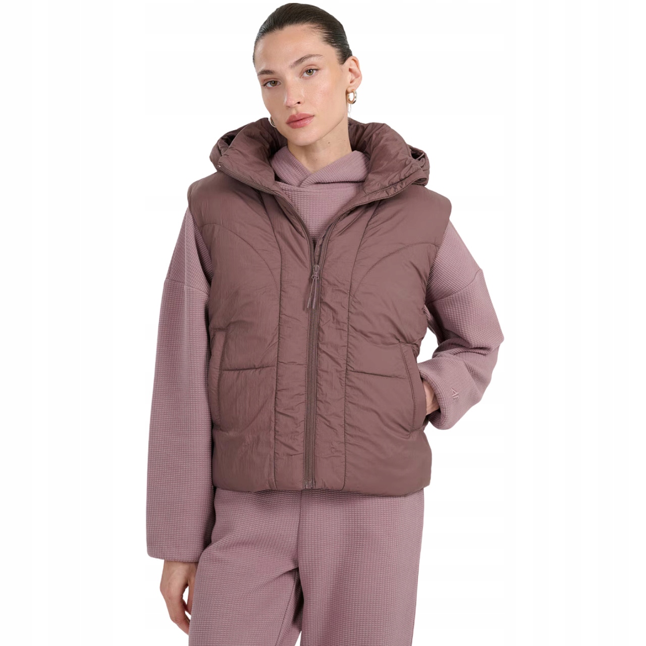 Dámská vesta 4F F299 tmavě hnědá 4FWAW25TVJAF299 80S Velikost M