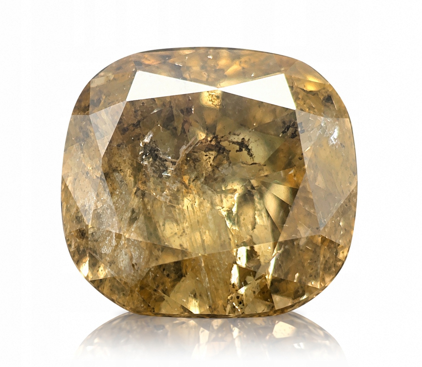 Přírodní diamant 0.41 ct Žlutý Cushion I3 certifikát Algt
