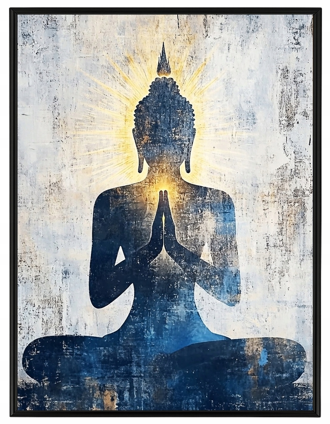 Plakát Rámeček Aluminium Portrét Náboženství Buddha Meditace Čakra Zen 60x80