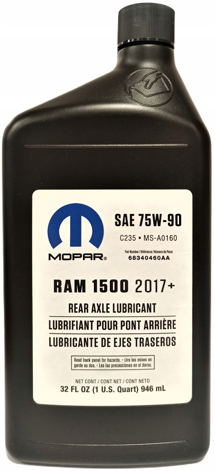 Mopar Olej 75W90 0,946L Ram 2017+ Olej Pro Most Ms A0160