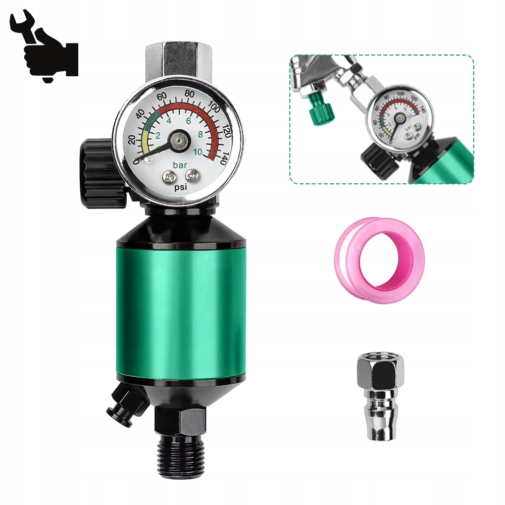 Reduktor Tlaku, Odlučovač Oleje A Vody, Hliník S Manometrem