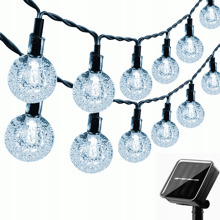 

Lampki Ogrodowe Solarne Girlanda 50LED, 9m Zimne