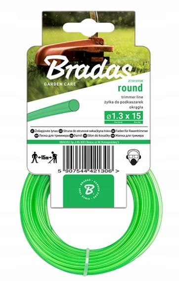 

Żyłka Kosy Spalinowej 2,7mm x15m Okrągła Bradas