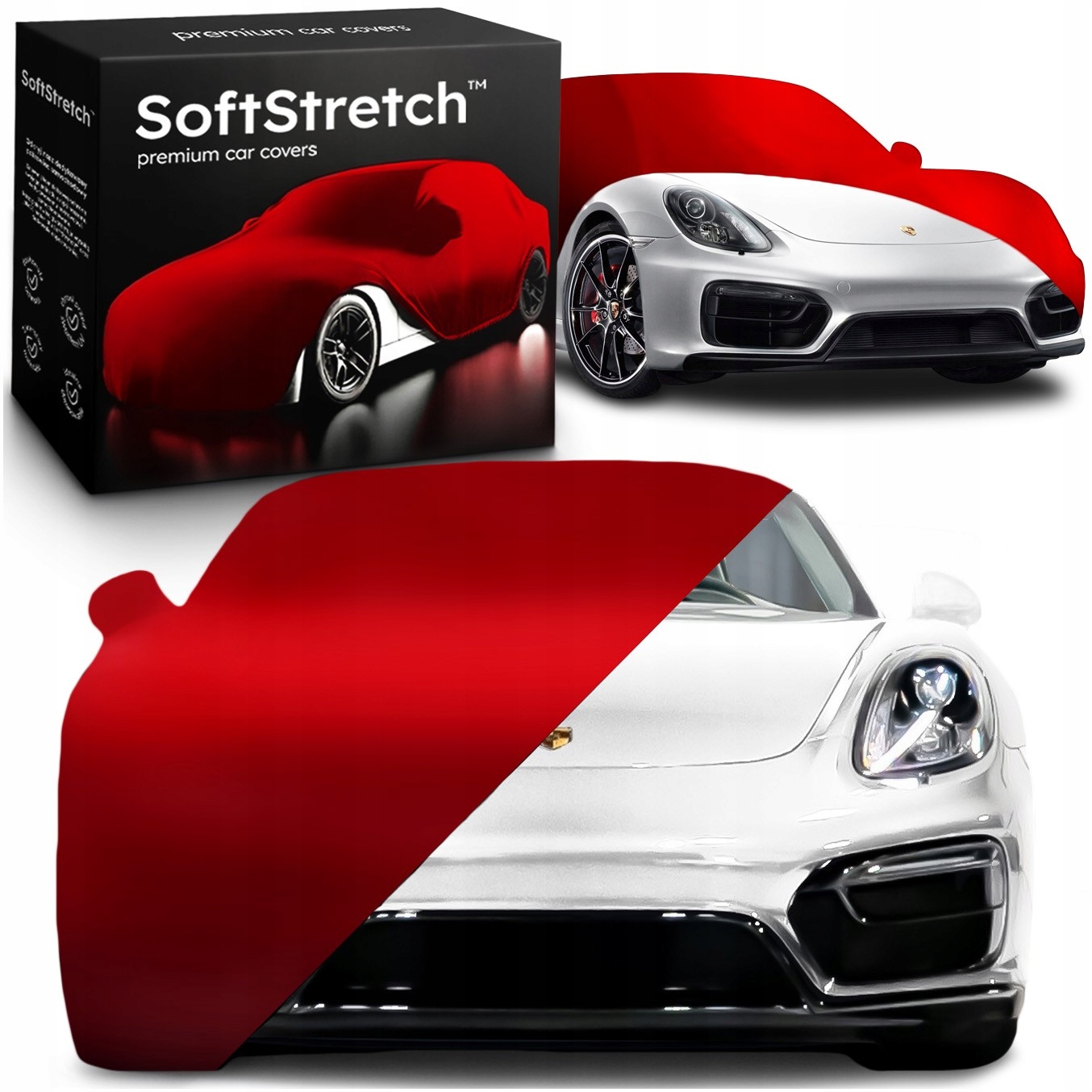 Kryt auta SoftStretch pro Porsche Boxster 981 červený