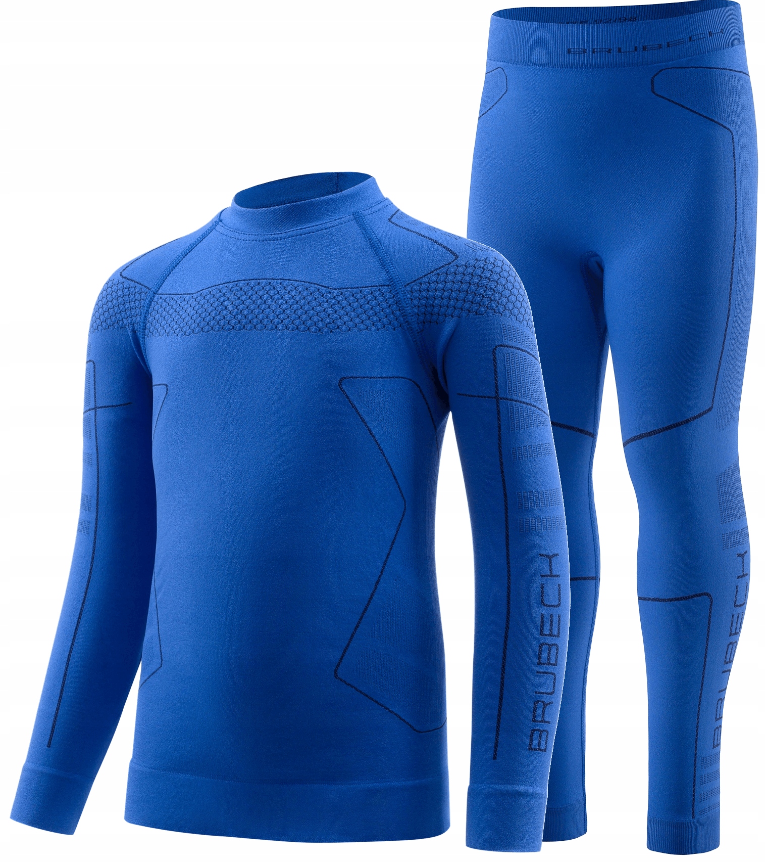 Komplet Dětského Termoaktivního Spodního Prádla Brubeck Thermo Kids Lyže 104/110