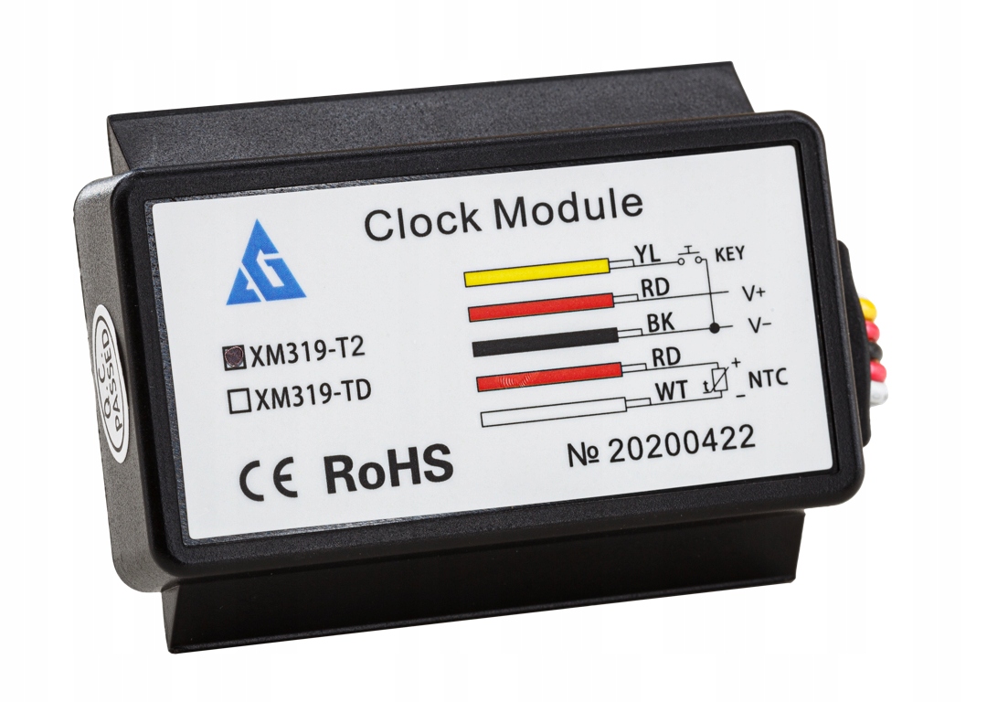 Moduł czasu i temperatury do luster lustra 12V/24V, IP54 XM319-T2