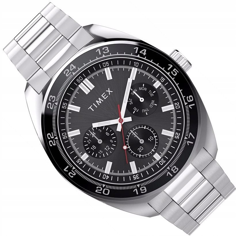 Ocelové Pánské Hodinky S Multidátorem Timex TW2Y22600 Masivní 45 mm