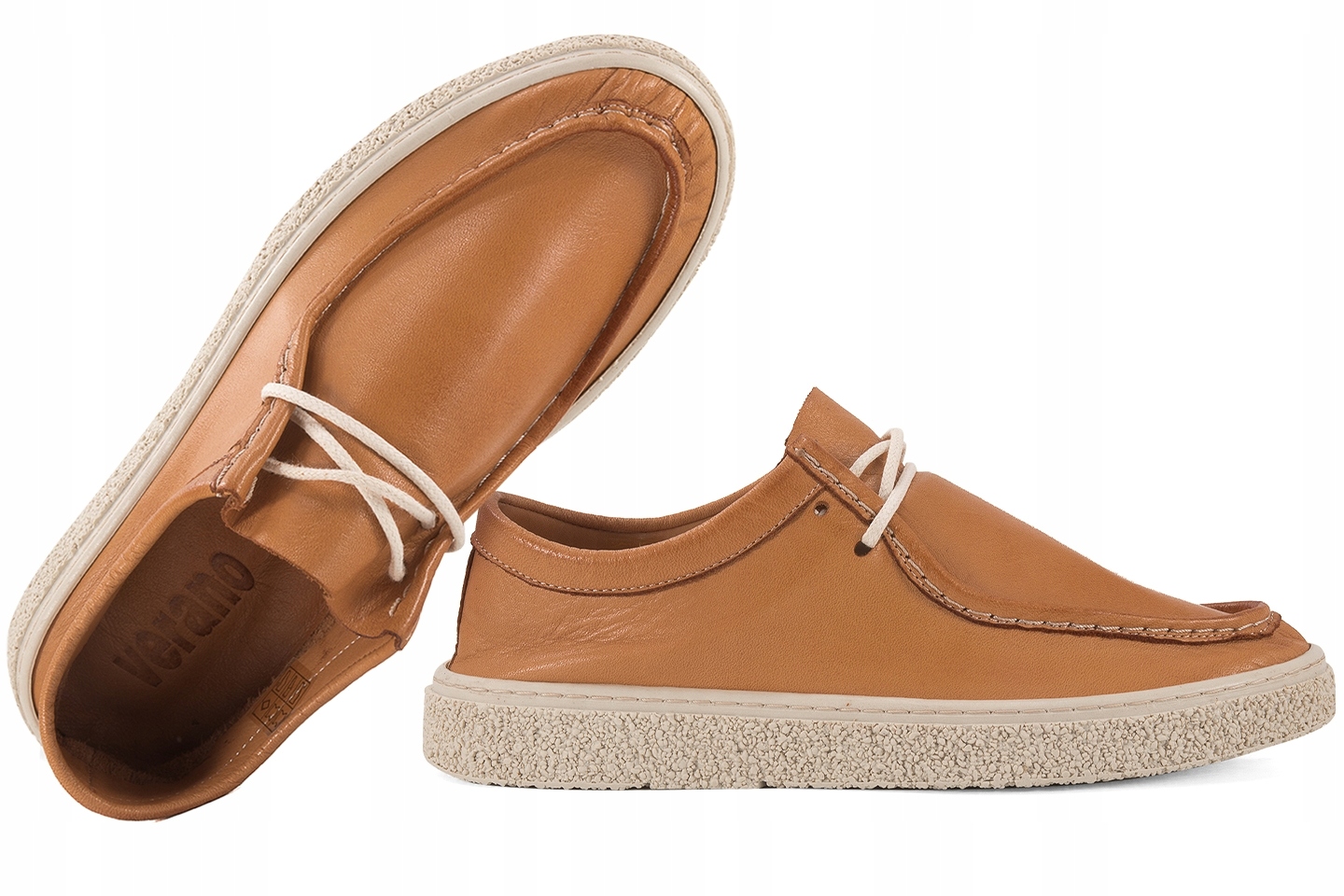 Verano 232030/503 Dámské Polobotky Mokasíny Kůže camel