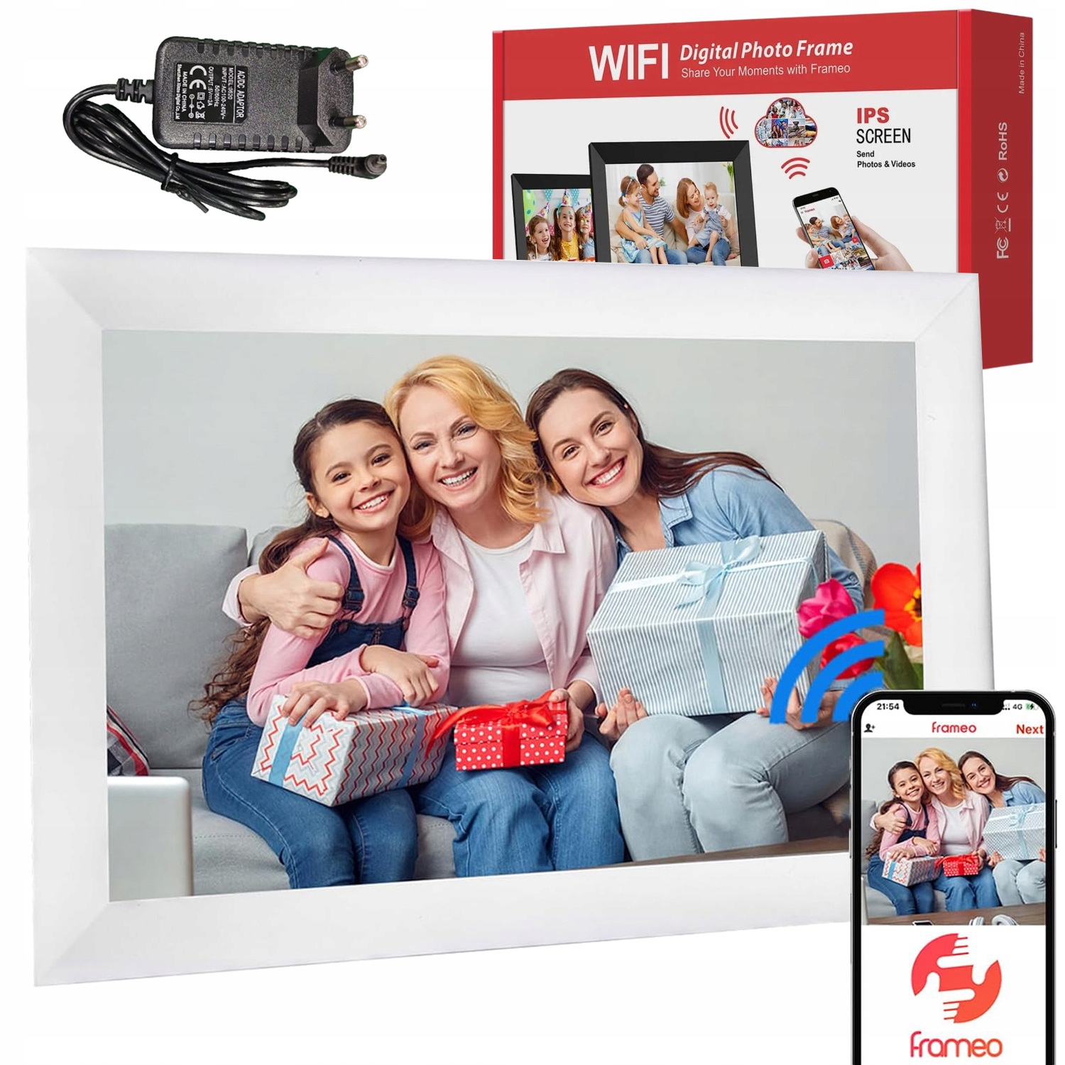 Cyfrowa Ramka Na Zdjęcia Do Zdjęć Dotykowy Ekran 10.1" Wifi Piękne Prezenty