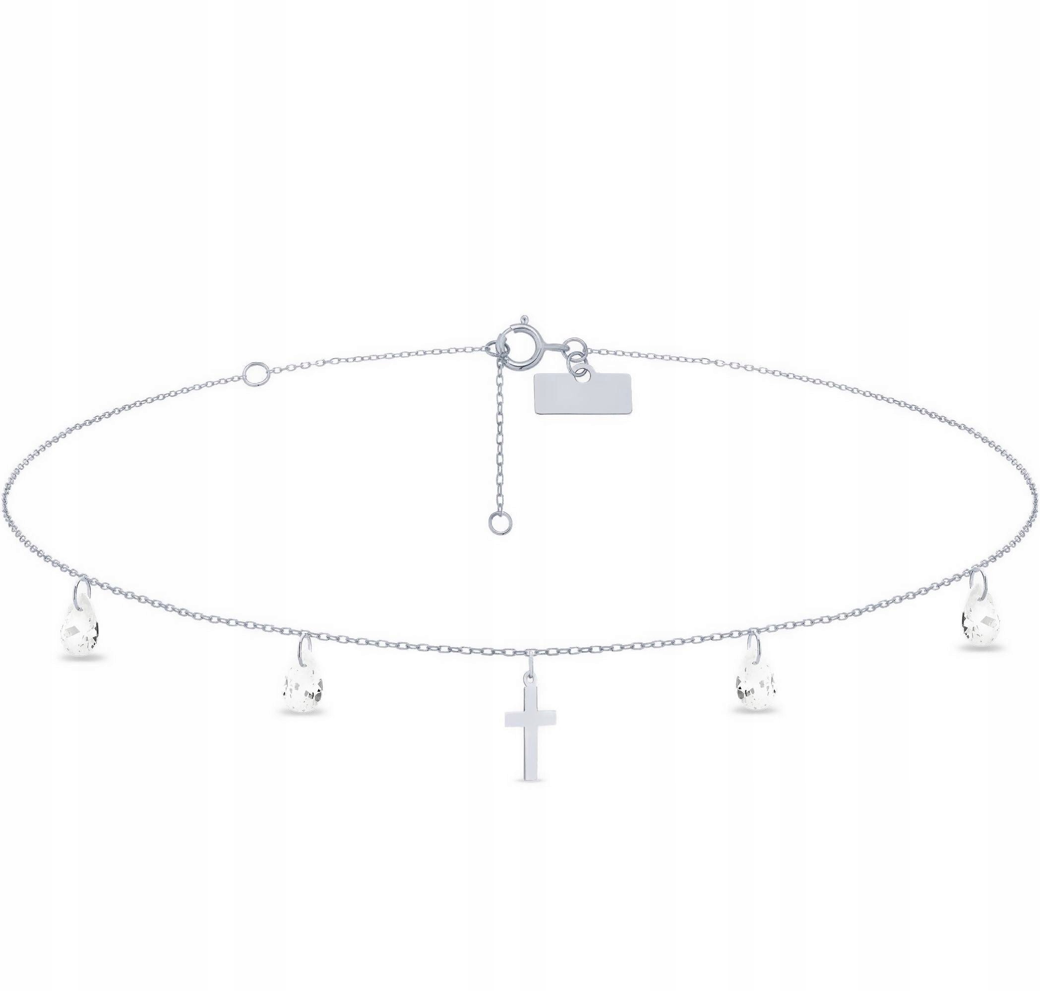 

Srebrny naszyjnik 925 Celebrytka Choker Krzyżyk